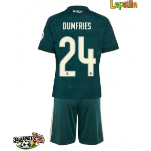 Real Madrid Denzel Dumfries #24 Vieraspaita Lapsille 2026-27 Lyhythihainen (+ shortsit)